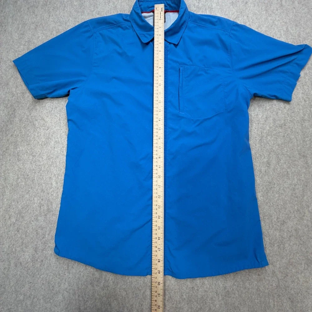 The North Face Button Up Shirt Mens M Blue Hiking Gorpcore Technical Outdoor